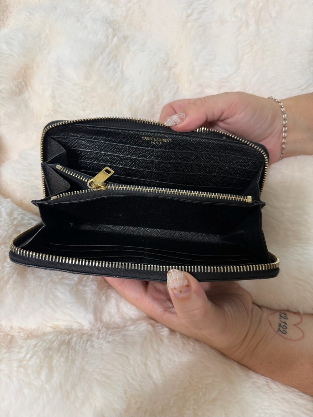 YSL Black Quilted Leather Shoulder Bag with Matching Wallet - Picture 3 of 4